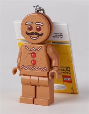 Kulcstartó, LED világítással, LEGO "Gingerbread Man"