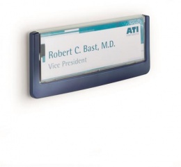 Információs tábla, 149x52,5 mm, DURABLE "CLICK SIGN", kék
